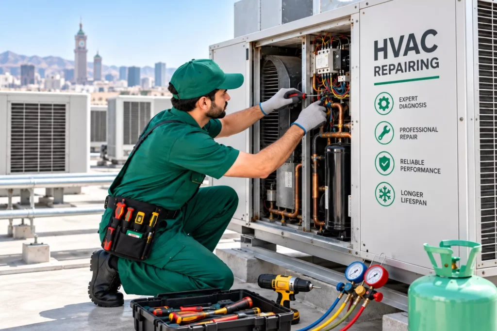 خدمات صيانة وتصليح أنظمة HVAC في مكة